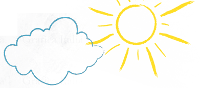 Chalk cloud and sun
